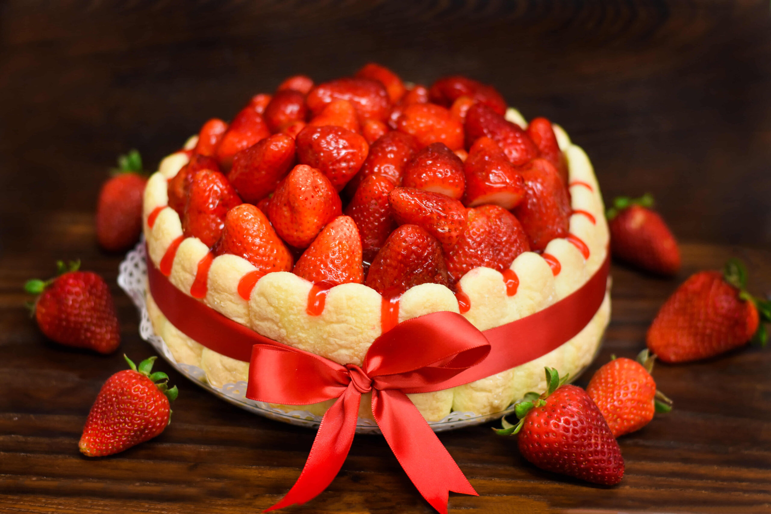 Strawberry Bavarian Cake
